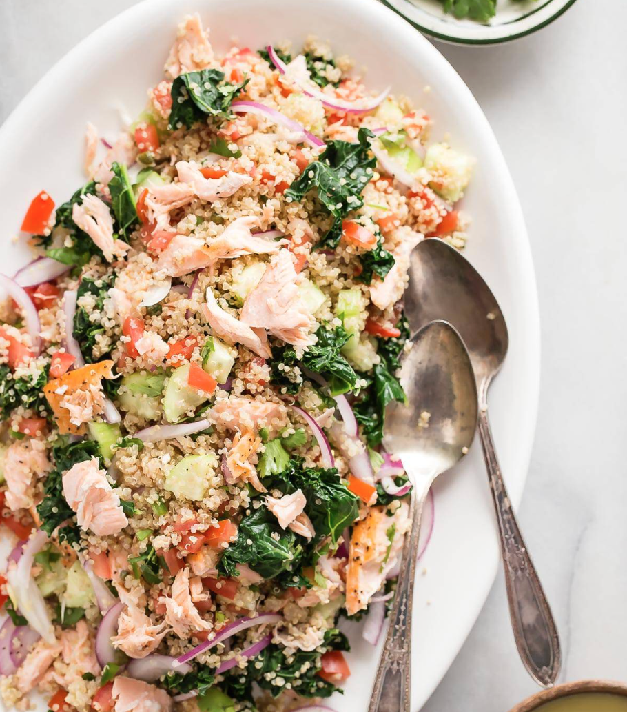 Salmon Quinoa and Kale Salad Foodness Gracious
